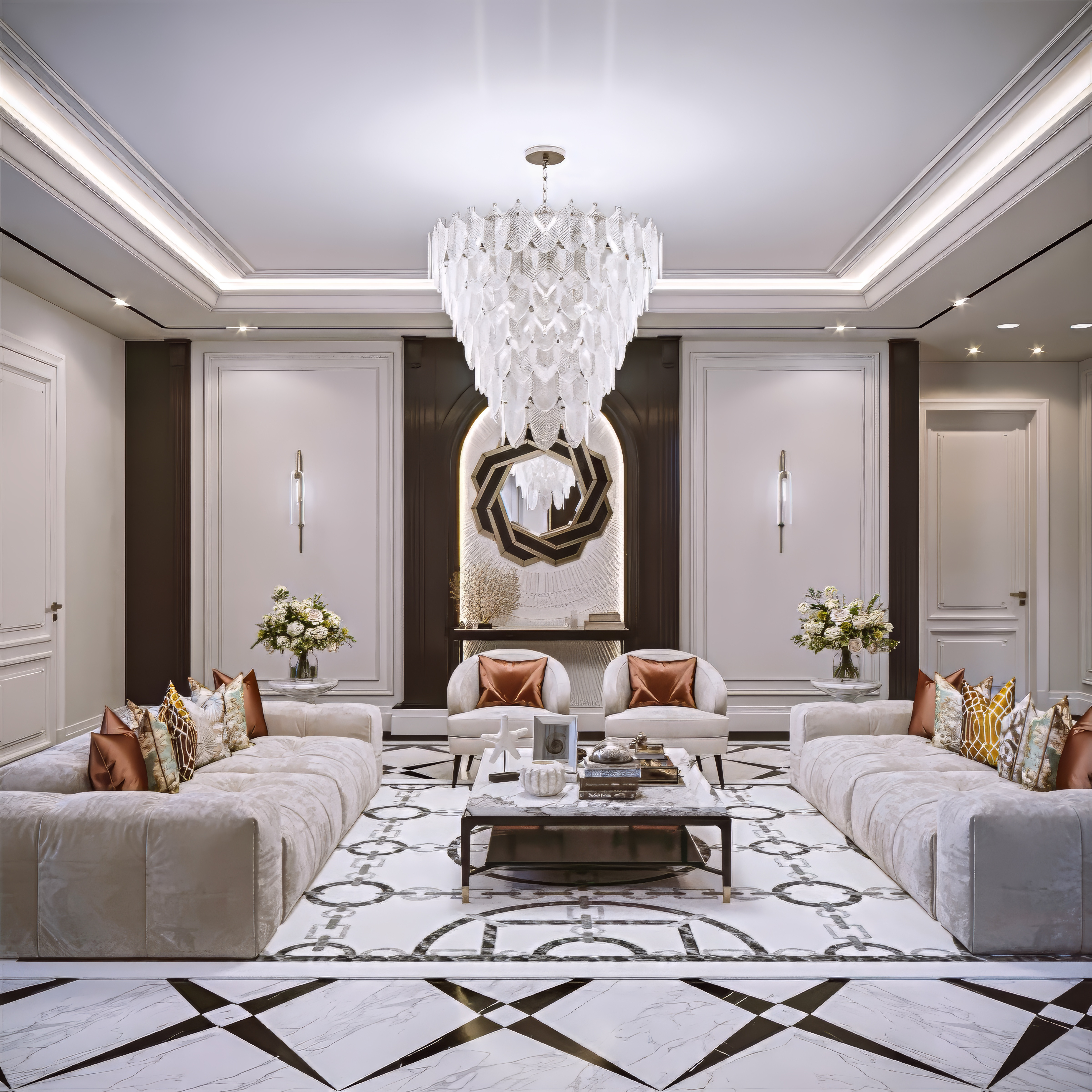 Beautiful family living room interior