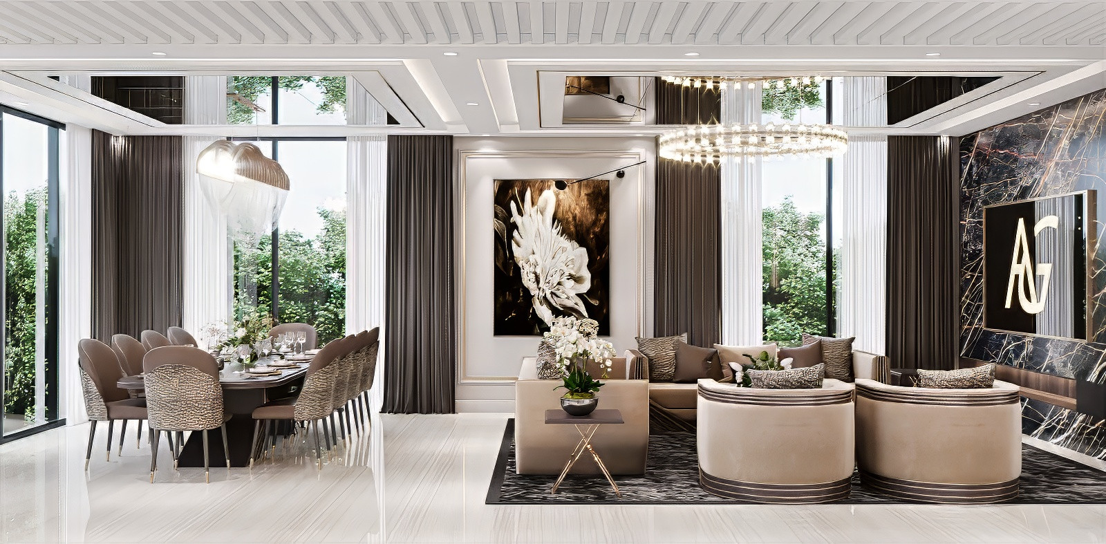 Formal Dinning Room in luxury  Design