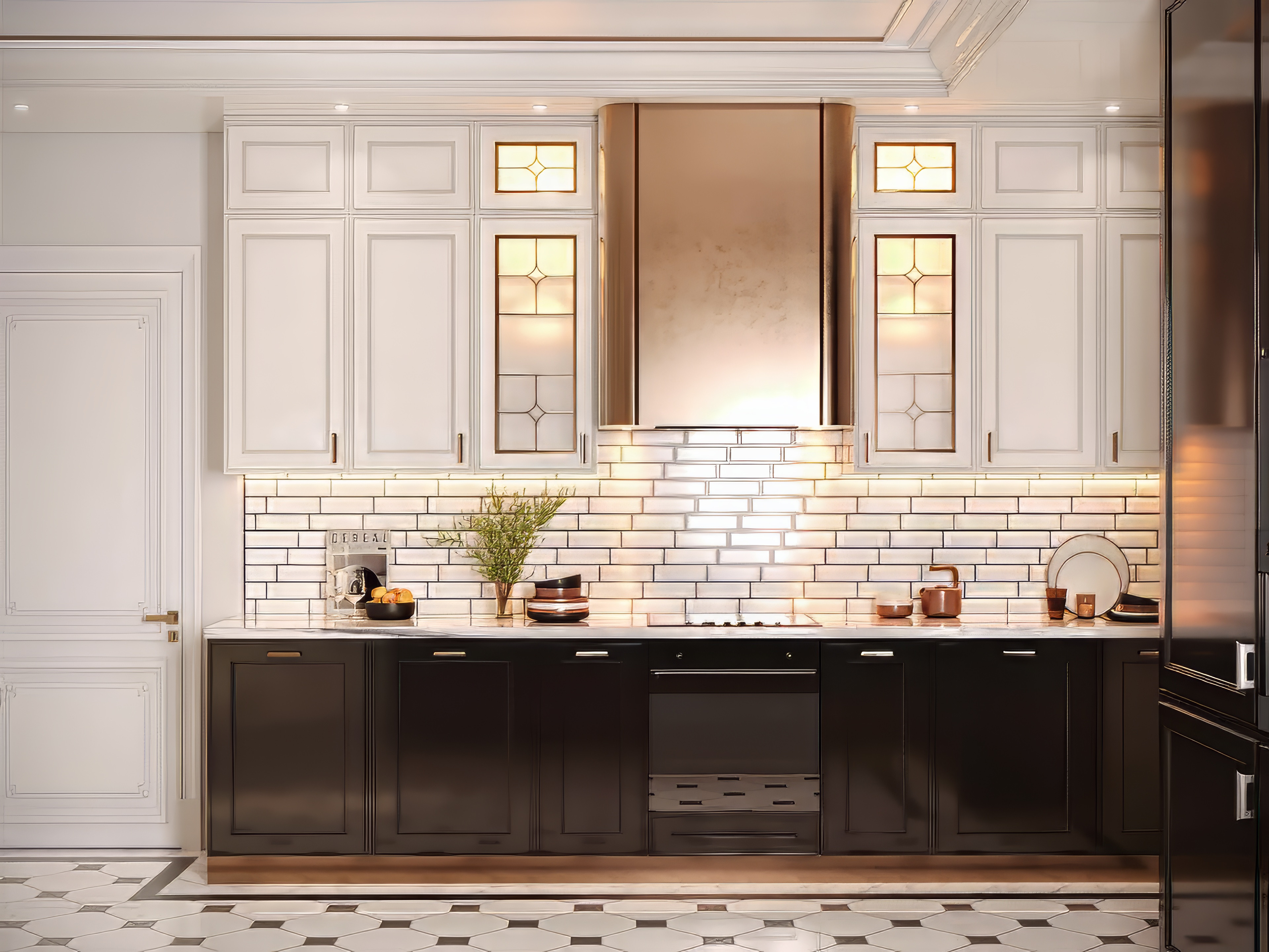 Kitchen interiors in classic style
