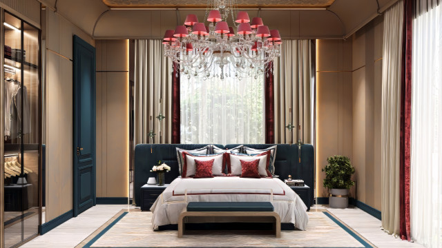 Gorgeous bedroom in luxury villa