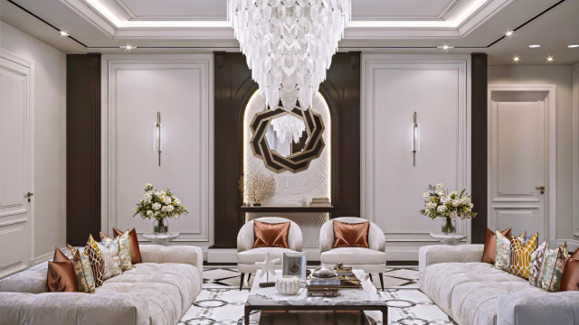 Beautiful family living room interior