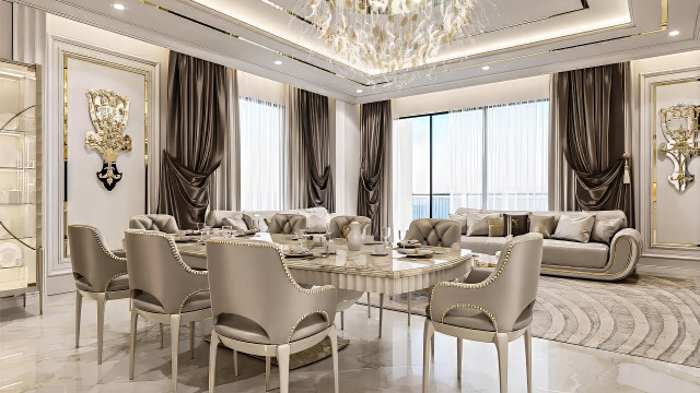 Luxury dinning room interior