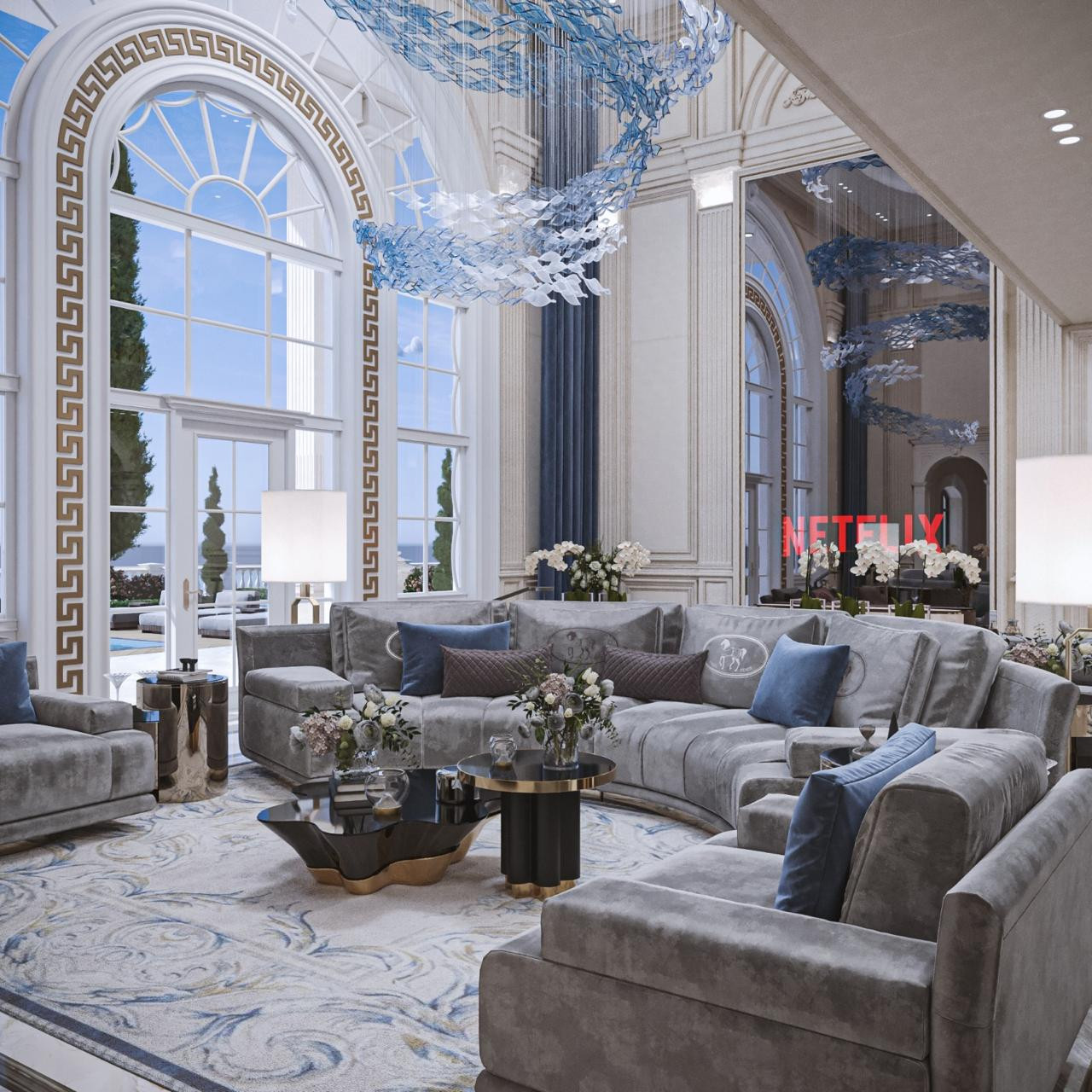 ROYAL STYLE LIVING ROOM INTERIOR DESIGN