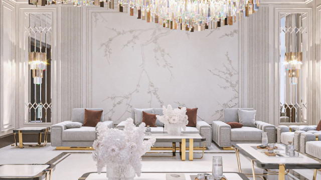 Гостиная в Абу-Даби — роскошный интерьер