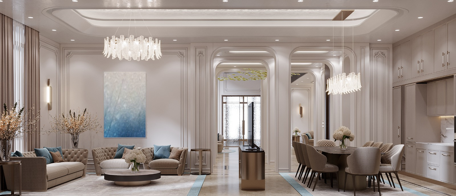 FASCINATING LUXURY FAMILY SITTING ROOM DESIGN