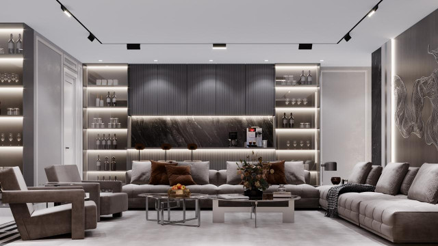 Classy Interior Design Setting for Family Sitting Room