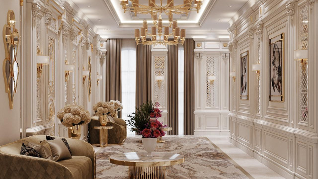 Респектабельная гостиная — роскошный интерьер