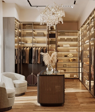 Trendy Dressing Room Design in Emirates Hills