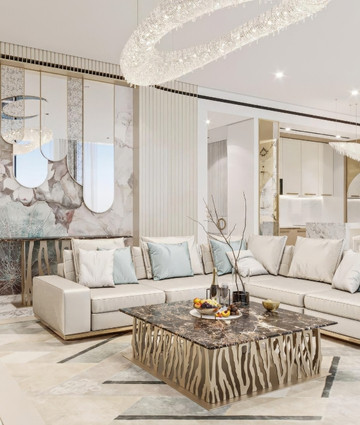 LUXURY AND ART FOR A MODERN APARTMENT INTERIOR