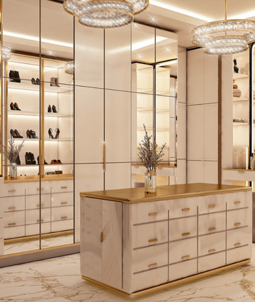 Chic dressing room in Luxury Design