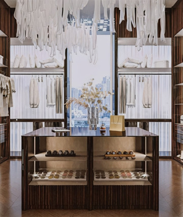 Classy and Organized Dressing Room