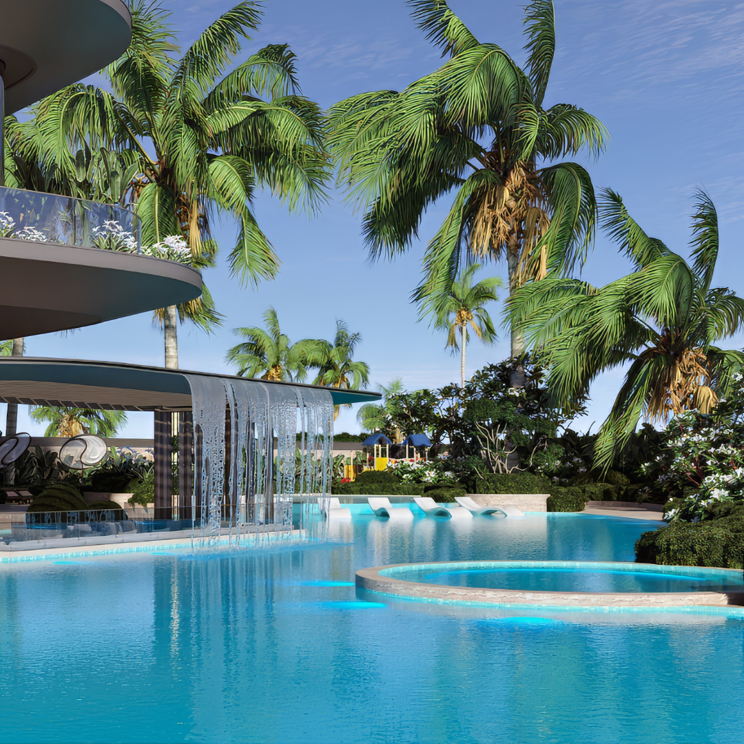 Modern Landscape Infinity Pool Build in Dubai