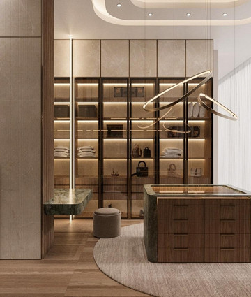 Mens wardrobe interior