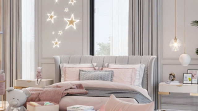 Cute Children`s Bedroom Design For A Girl