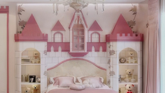 Pink colors in bedroom