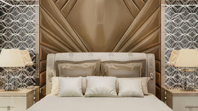 Sophisticated luxury in the bedroom interior