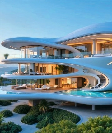 Modern luxury architecture designing