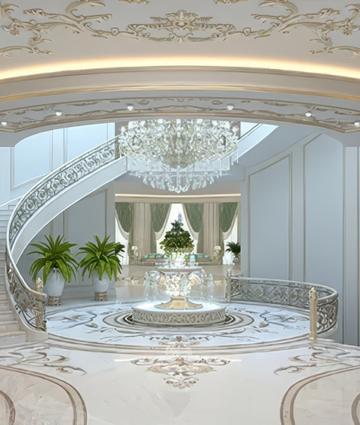 Villa hall entrance interior