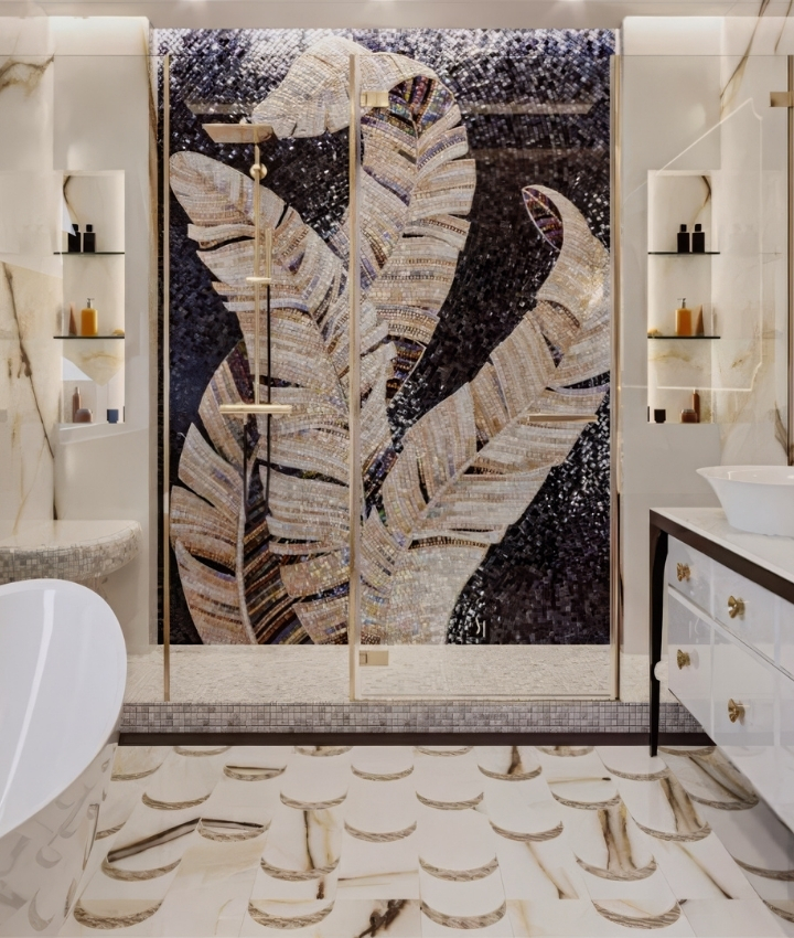 Clear White Luxury Bathroom Interior Design