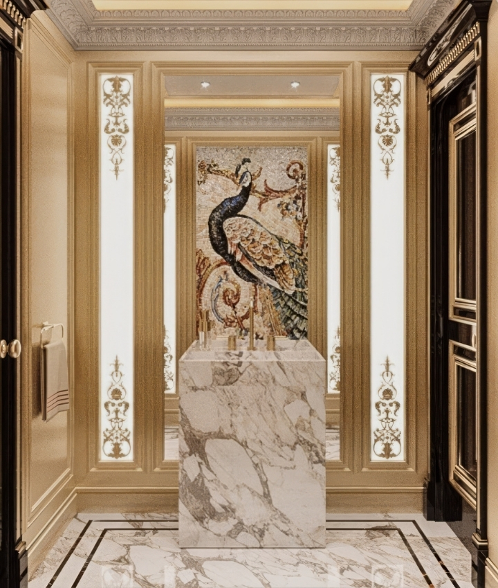 Modern Bathroom In Pink