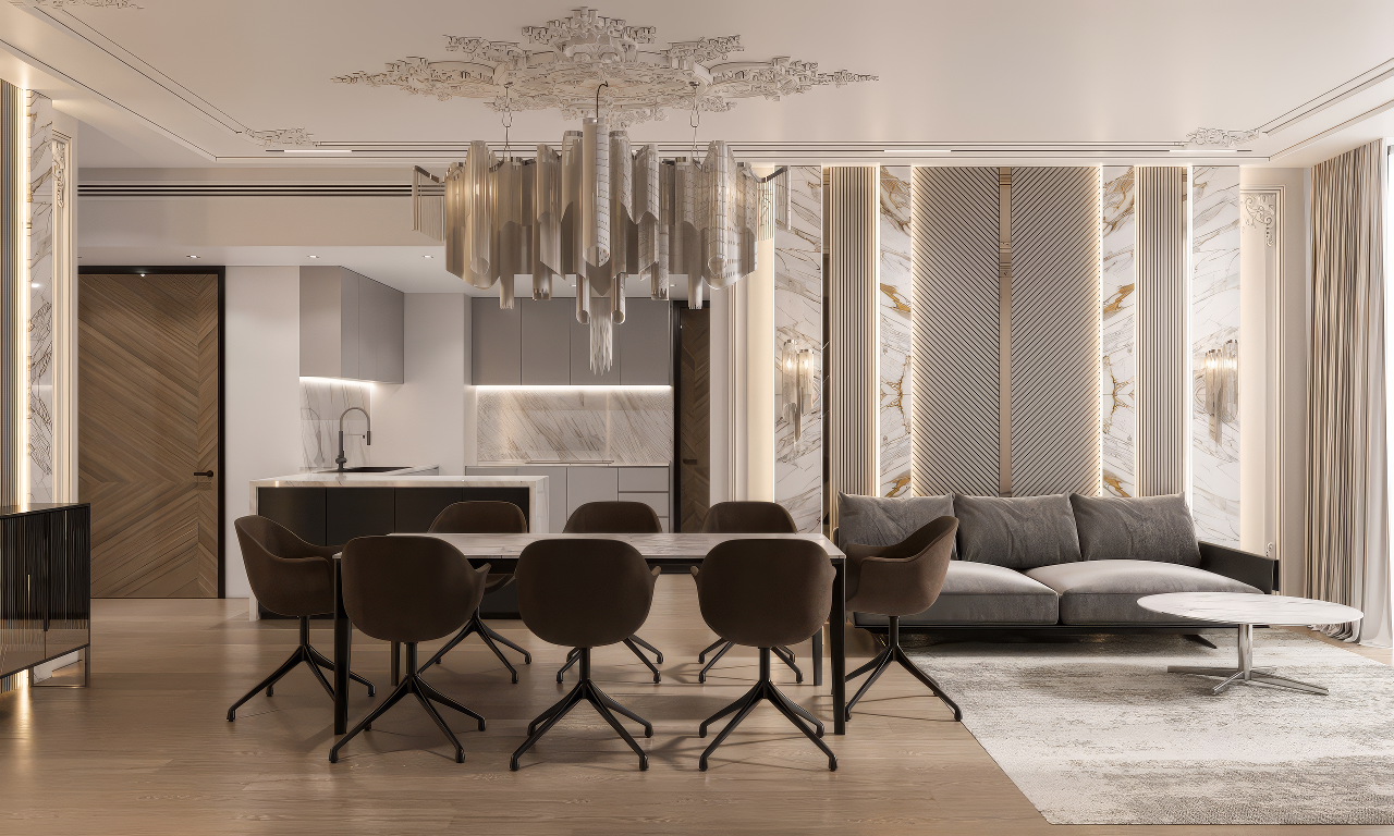 Modern Apartment Project at Address The Beach JBR Dubai | Design & Execution by Antonovich Group