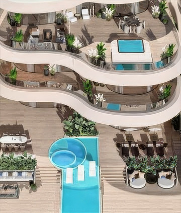 Дизайн бассейна в Дубае для частной виллы