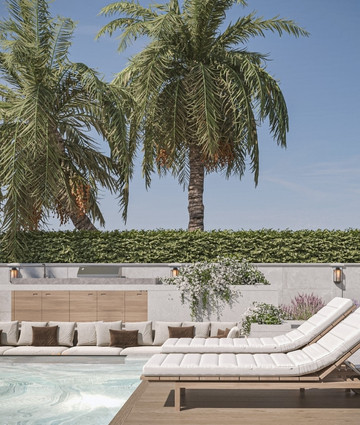 Дизайн бассейна виллы в Дубае