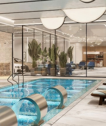 Потрясающий дизайн бассейна для роскошных интерьеров