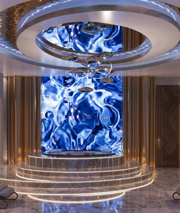 التصميم الداخلي لمنطقة الحمامات المنزلية