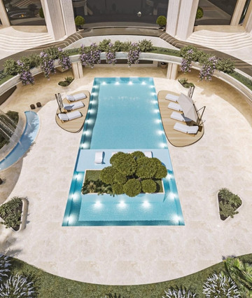 تصميم أنيق لحمام السباحة