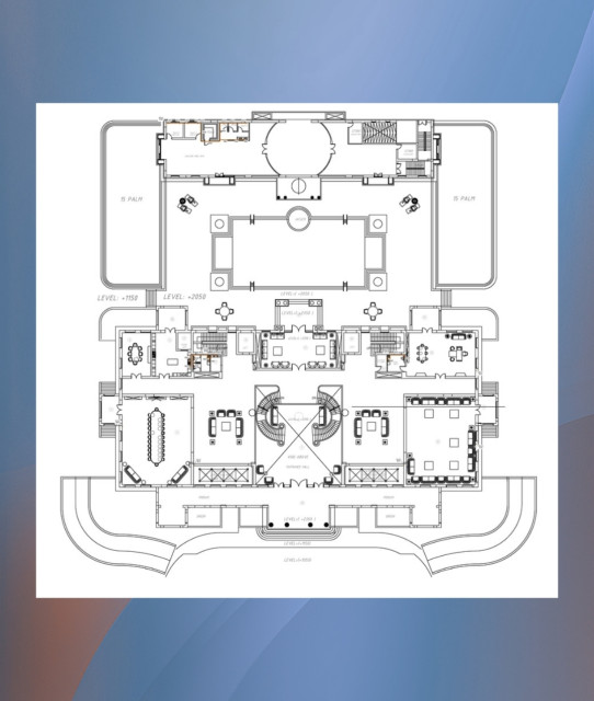 مخطط طابق فيلا فاخر في دبي