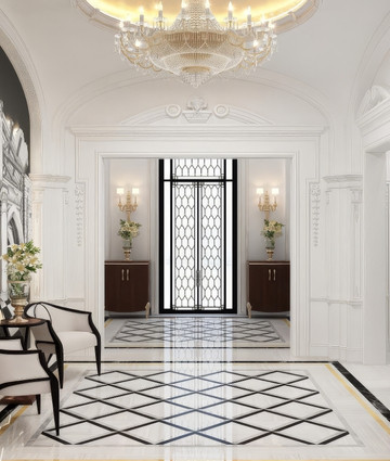 MOST LUXURIOUS ENTRANCE AREA BY INTERIOR DESIGNERS IN DUBAI