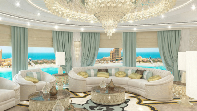 Эксклюзивный интерьер виллы в Дубае — Palm Private Villa