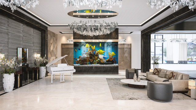 Picturesque villa interior