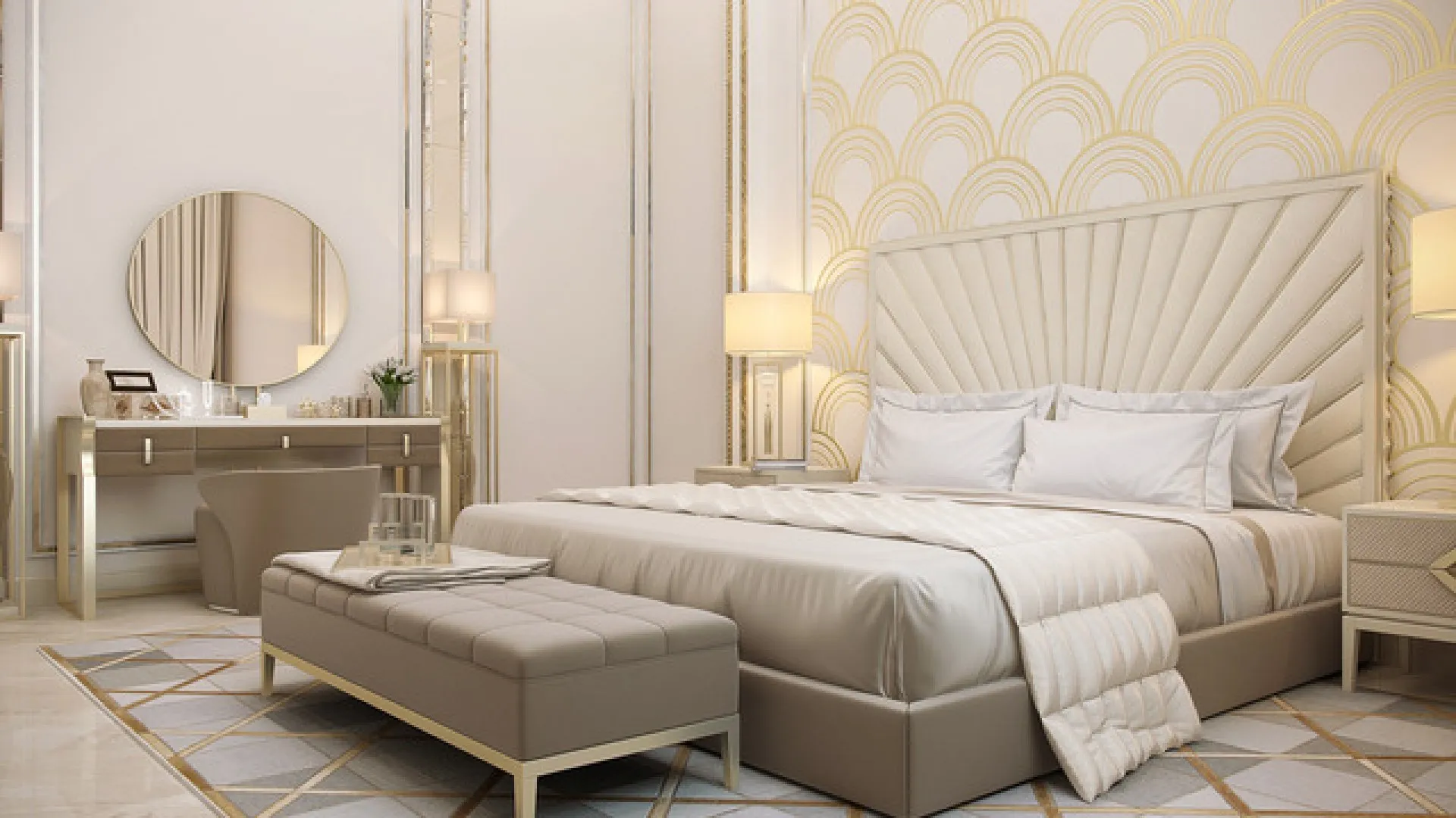 غرف نوم أنيقة ومعاصرة في نيجيريا