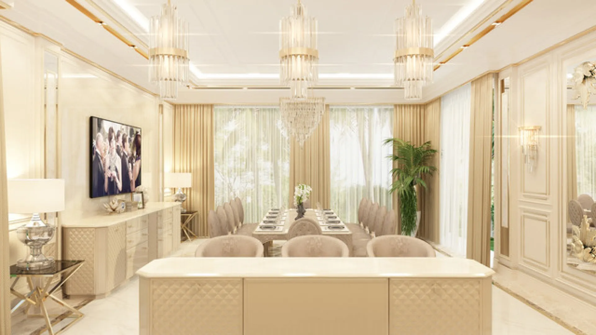 تصميم ردهة المدخل الفاخرة في الإمارات