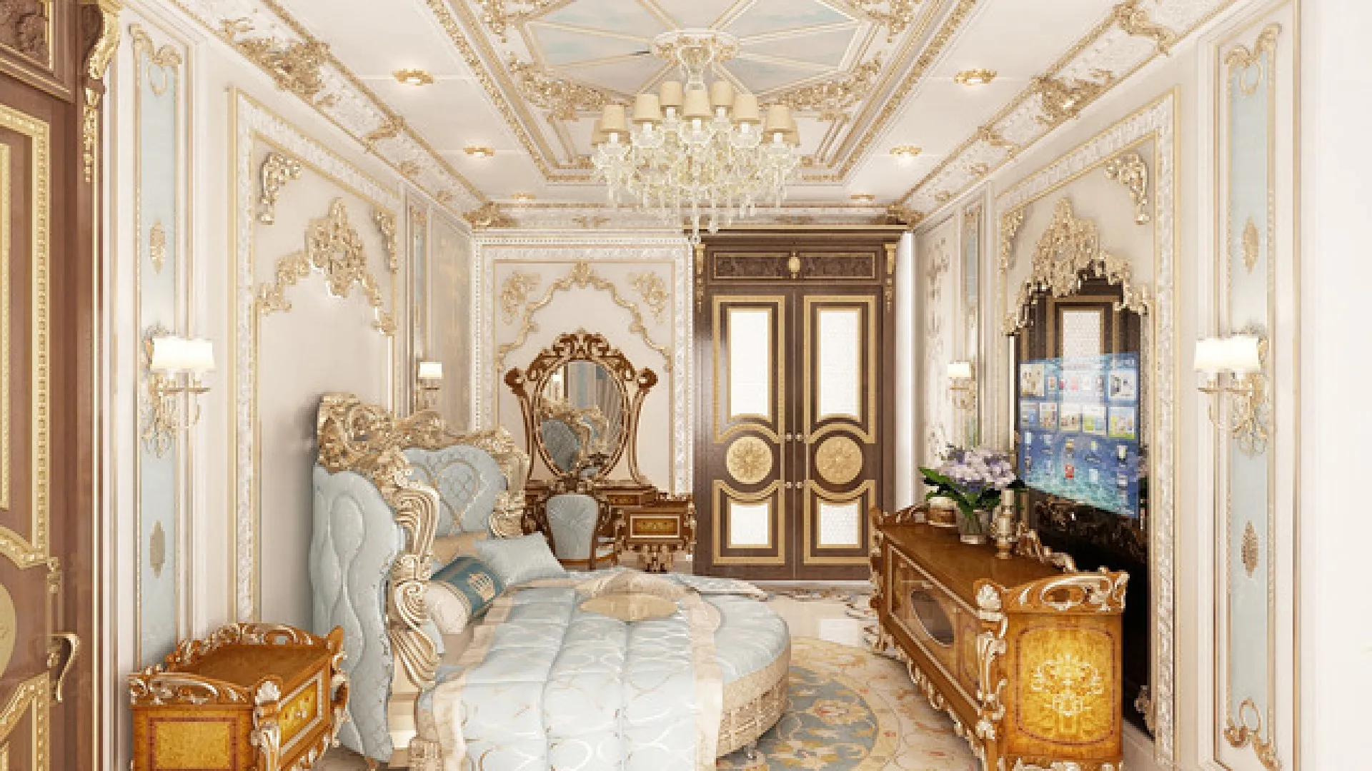 إلهام تصميم غرف نوم فاخرة من الإمارات