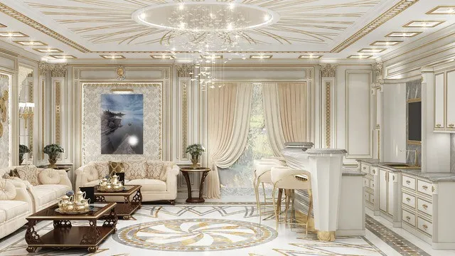 أفكار لتصميم غرفة طعام مودرن وبار منزلي أنيق