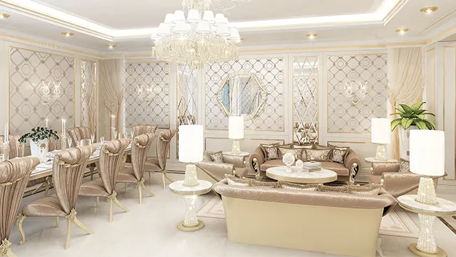 تصاميم داخلية أنيقة وفاخرة للمنازل العائلية