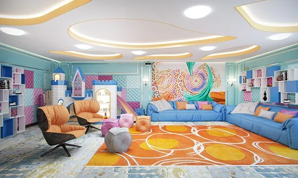 تصاميم غرفة جلوس للأطفال ملونة وملهمة