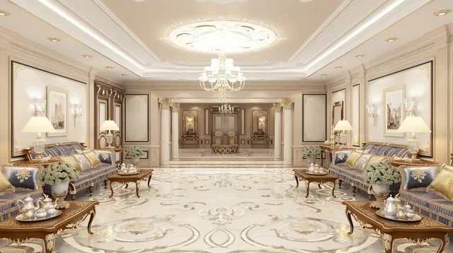 أفكار لتصميم غرفة معيشة كلاسيكية أنيقة بأسلوب خالد