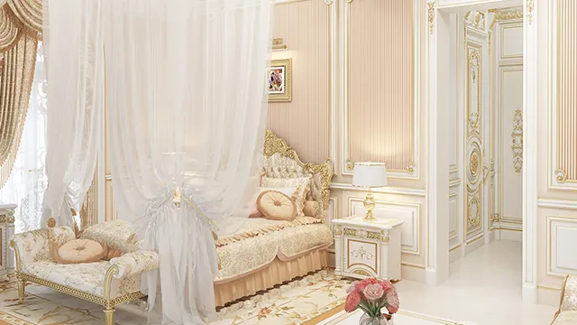 تصاميم غرف نوم ملكية أنيقة