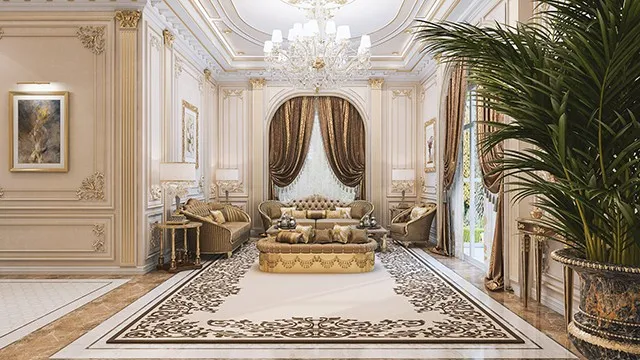 أفكار فاخرة لتصميم غرفة المعيشة وخالدة في الزمن