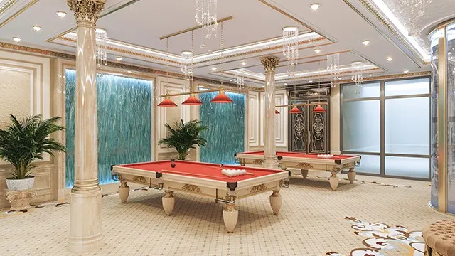 Преображение роскошной зоны развлечений дома