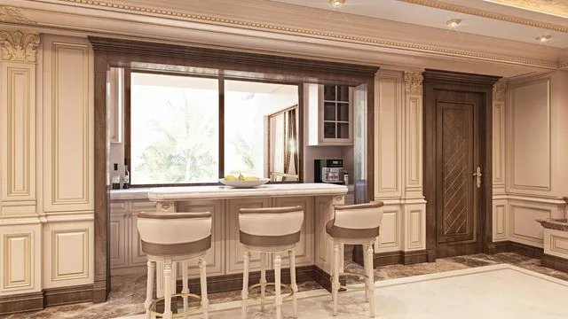 Идеи дизайна роскошного мини-бара для домашней зоны приёма гостей