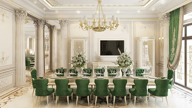 Освежите столовую зелёным преображением