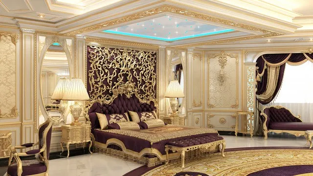 Изысканная отделка мастер-спальни