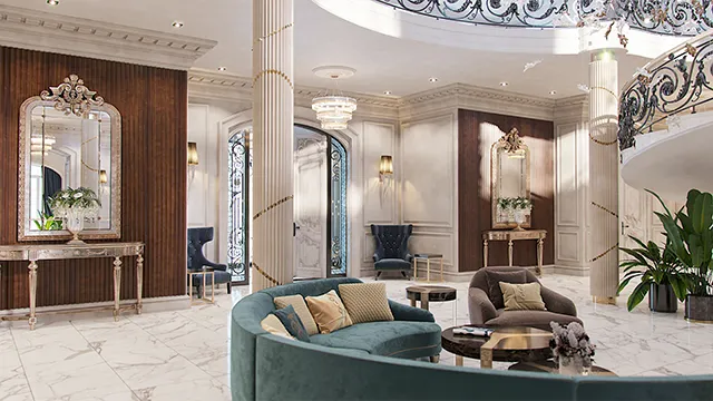 أفكار تصميم داخلي فاخر لمنزل مترف