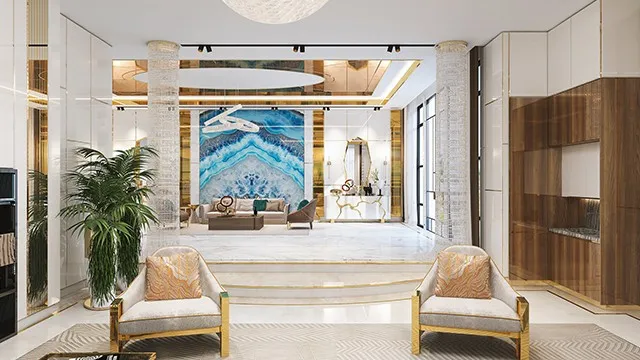 Изысканный дизайн гостиной для роскошной жизни