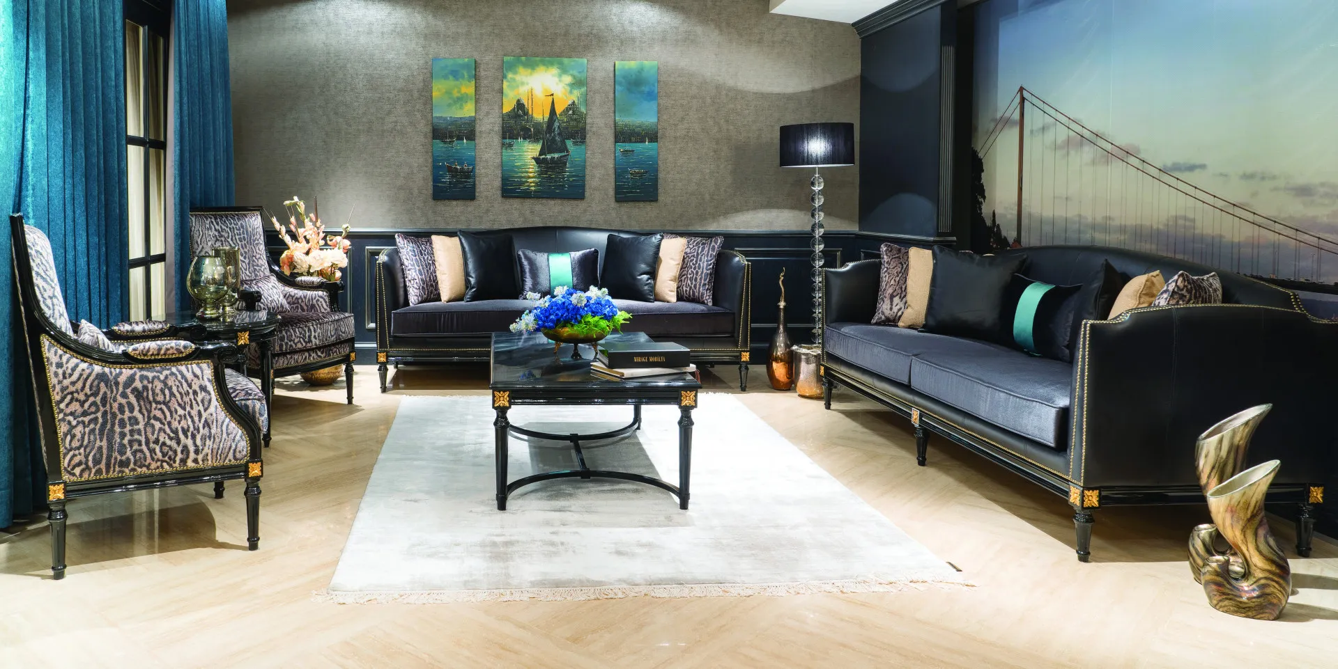 Элегантный дизайн темной мебели для утончённого дома